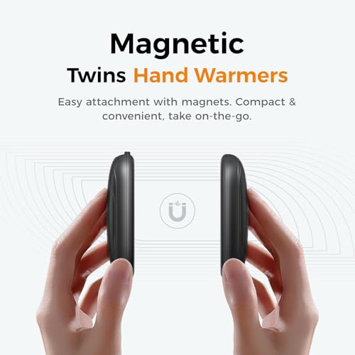 OCOOPA Rechargeable Hand Warmers 2 Pack, Smart Heating, Portable Heater, Ultra Slim Pocket - Ideal Christmas Gifts for Men