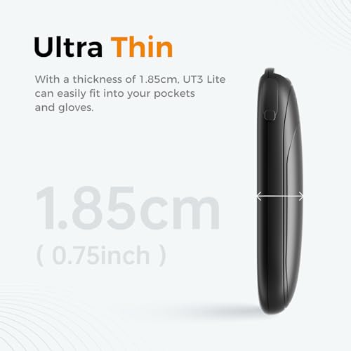 OCOOPA Rechargeable Hand Warmers 2 Pack, Smart Heating, Portable Heater, Ultra Slim Pocket - Ideal Christmas Gifts for Men