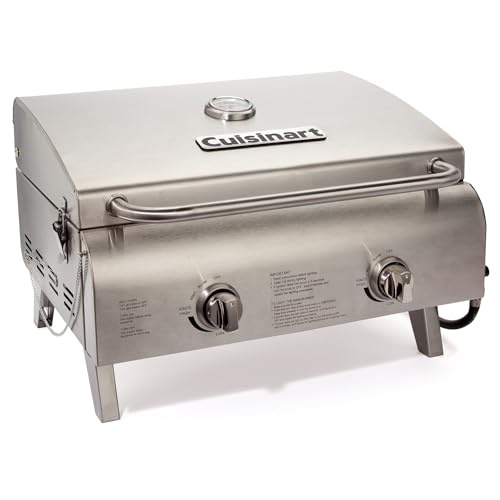 Cuisinart Tabletop Portable Propane Gas Grill 2-Burner BBQ