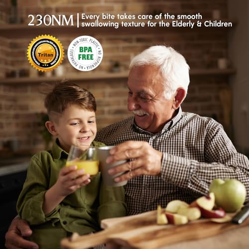 Anybear Cold Press Juicer 4.9 inch Feed Chute, 350W Masticating Machine, Slow-Squeezing Tech for Whole Fruits & Veggies, High Yield, BPA-Free - Grey