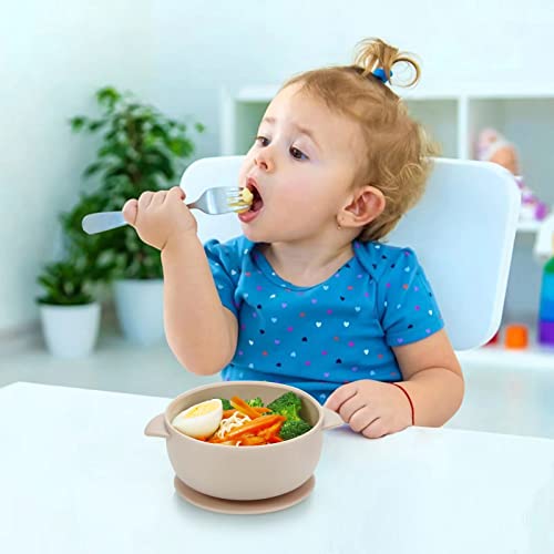 PandaEar Baby Suction Bowls Set| 3-Pack for Toddlers| Soft Silicone, BPA-Free