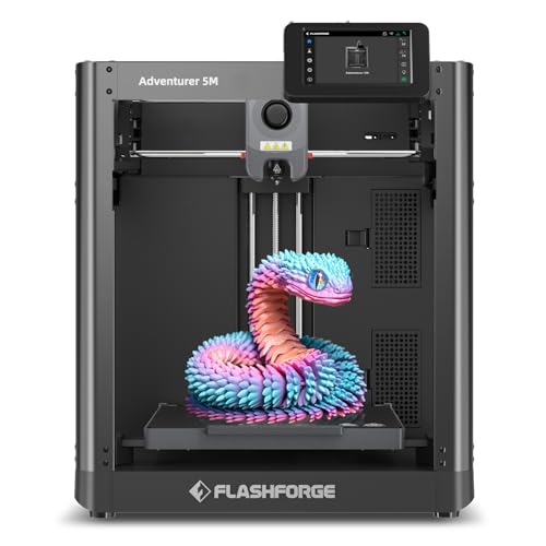 FLASHFORGE Adventurer 5M 3D Printer: Auto Leveling, High Speed Printing, Direct Extruder, All Metal Structure