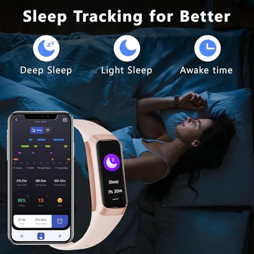 Brand Fitness Tracker: 24/7 Heart Rate, Blood Oxygen, Sleep Monitor, AMOLED Touch, Multiple Sport Modes, IP68 Waterproof