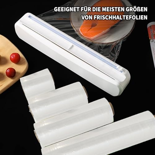 Cling Film Dispenser with Cutter for Aluminum Foil & Baking Paper