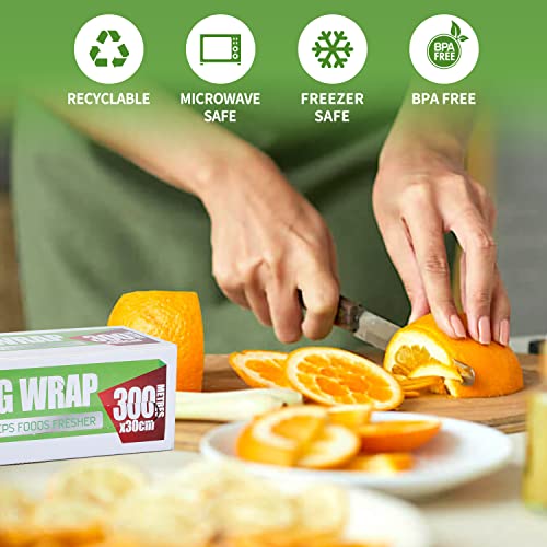 Kitchen Catering Cling Film Dispenser Cutter for Food Seal Wrap - Cook’s Tool 300mm x 300m