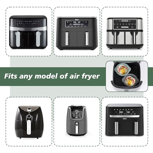 Silicone Air Fryer Egg Poachers 4Pcs Set for Baking Cakes & Fried Eggs