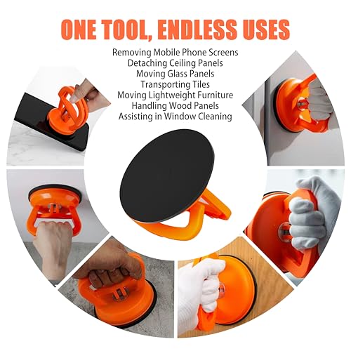 Car Dent Puller 3 Pack - Powerful Suction Cup Remover Tool Kit for Body, Glass, Tiles - Objects Lifting & Moving