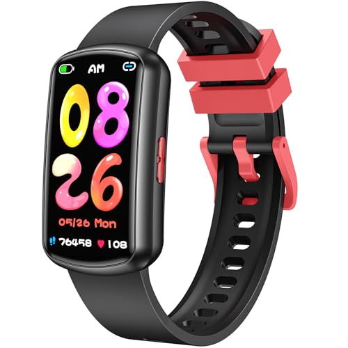 Podemter Game Kids Smartwatch Tracker: 1.47'' Digital Watch for Children with Heart Rate Monitor - Waterproof Wrist Watch for Android iOS