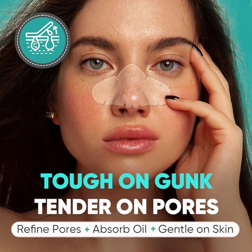 Hydrocolloid Nose Pore Strips - 30 Count, Overnight Oil-Absorbing, Pimple Stickers for Acne Gunk