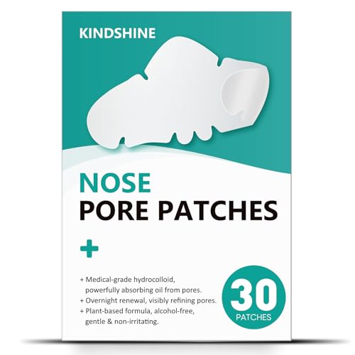 Hydrocolloid Nose Pore Strips - 30 Count, Overnight Oil-Absorbing, Pimple Stickers for Acne Gunk