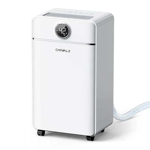 CHIVALZ Basement Dehumidifier 25 Pints - Quiet, Intelligent Control