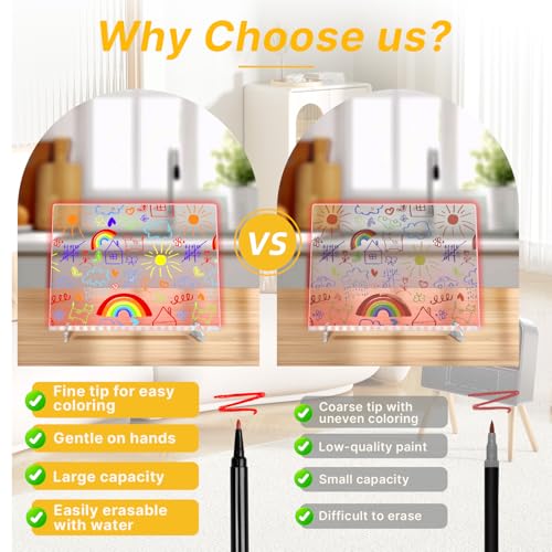 LED Note Board 12-Color Dry Erase Markers - Light Up Drawing Board - Kids/Girls/Teens Gift