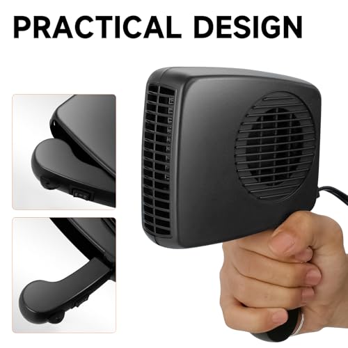 Portable Car Heater 12V 200W 2-in-1 Heating/Cooling, Fast Defrost & Defogger
