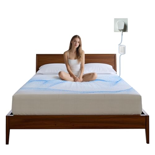 Grounded Double Size Fitted Sheet for Better Sleep, Organic Cotton with Pure Silver Fibers, Beige, 135x190 cm