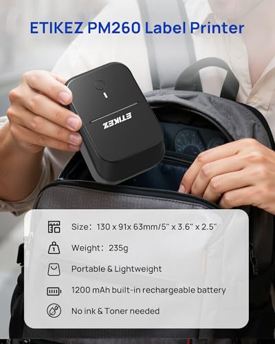 Label Maker PM260 - Bluetooth Printer for Home & Office Organization