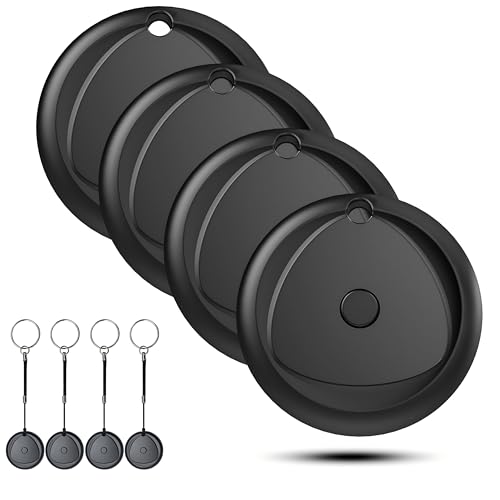 Air Tags 4-Pack: Smart Tracker for Apple Find My, Keys Finder with 80dB Alarm, Replaceable Battery, IP67 Waterproof - Luggage, Backpack, Wallet