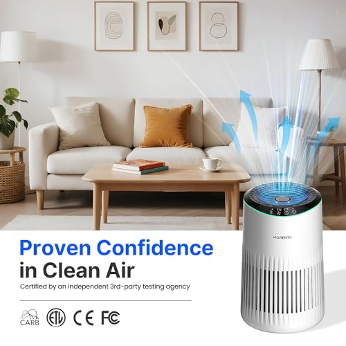 Bedroom Air Purifiers: Sleep Mode, Smoke & Pet Odor Removal, Quiet Operation, Fragrance Sponge, Blue Light, 2-Pack