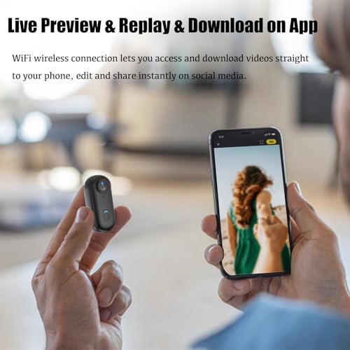 Mini Thumb Action Camera 1080P Wearable Hands-Free Recorder - Ideal for Vlogging, Motorcycle, Bike, Travel - 64GB Kit