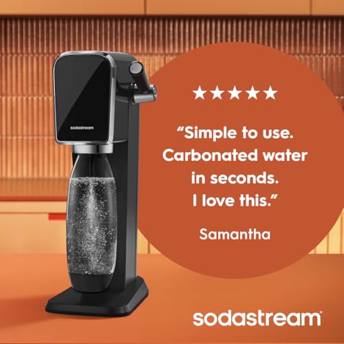 SodaStream Retro Sparkling Water Maker, Quick Connect CO2, 60L Gas Cylinder, BPA-Free 1L Bottle