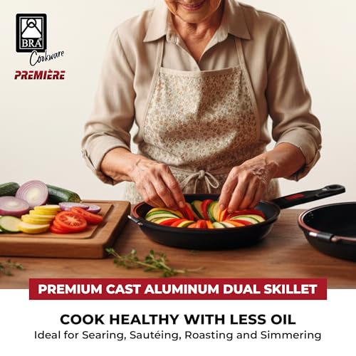 Cookware Premiere Dual Skillet 9.5 inch for Frittatas & Omelets