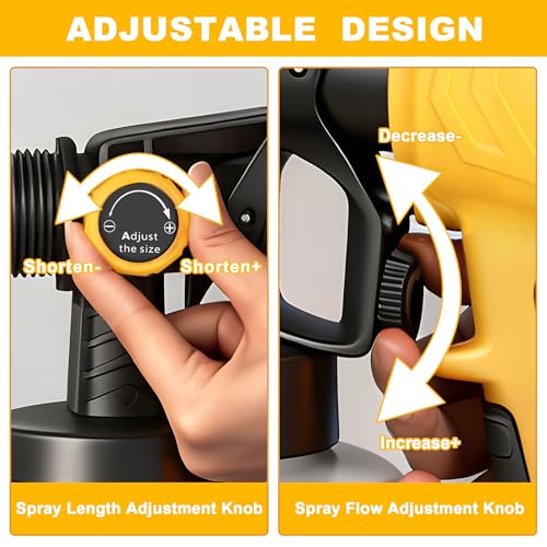 ROTTOGOON Electric Fence Paint Sprayer: 550W, 1400ML Container, 5 Nozzles, 3 Patterns - Walls, Cabinets, House