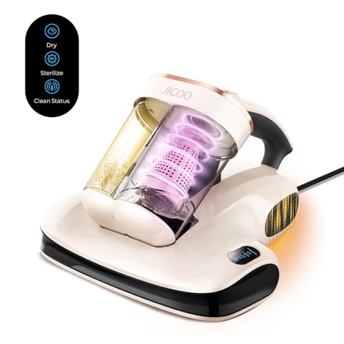 JIGOO Mite Vacuum Cleaner: Dust Sensor, LED Display, UV-C Light