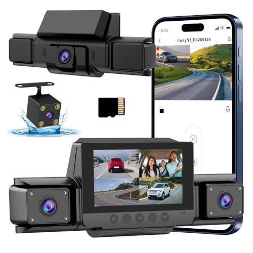 Brand 4-Channel 360° Dash Cam: Front & Rear FHD 1080P, 180° Rotating Side-View, Collision Detection, Parking Monitor | Sedan & SUV