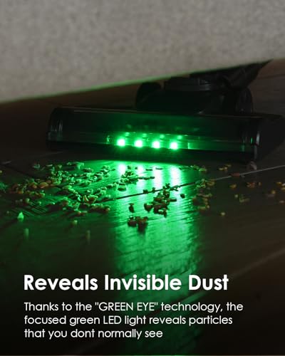 VersLife Cordless Vacuum Cleaner 2-in-1 Stick - Lightweight, Deep Cleans, Self-Standing, Green LED - Ideal for Hardwood, Carpet, Pet Hair