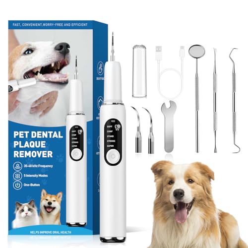 Pet Ultrasonic Tooth Cleaner Teeth Cleaning Kit LED Light 5 Modes