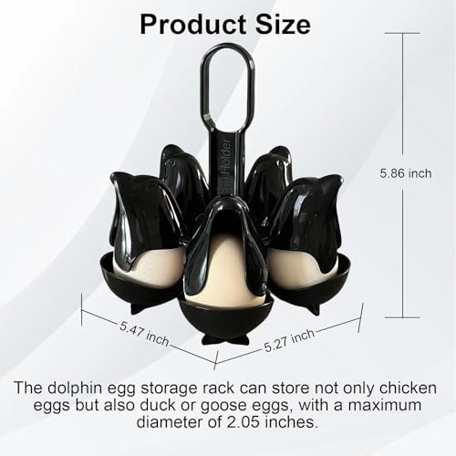 Dolphin Egg Cooker Rack: Boil, Serve, Store Eggs - BPA-Free Kitchen Gadget for 5-10 Eggs - Fun Gift for Kids & Families