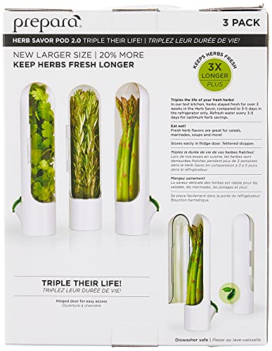 Prepara Herb Savor Pod 2.0 Set of 3 Keeps Herbs Fresh