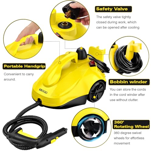 Brand Portable Steam Cleaner: Powerful Steamer for Multi-Surface Cleaning, 23 Accessories, Grime & Grease Removal