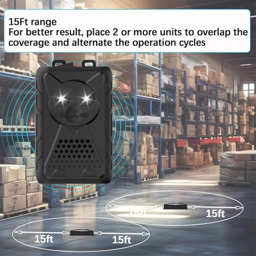 CarGuard Rodent Repeller: Ultrasonic Mice Deterrent with Strobe Light - Protect Vehicle Engines, Keep Rodents Away