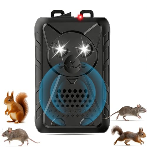 CarGuard Rodent Repeller: Ultrasonic Mice Deterrent with Strobe Light - Protect Vehicle Engines, Keep Rodents Away