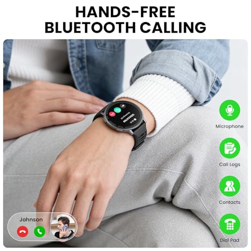 Military GPS Smartwatch 1.39 inch Screen for Fitness Tracking, Android/iOS, Bluetooth Call Response, Multiple Exercises