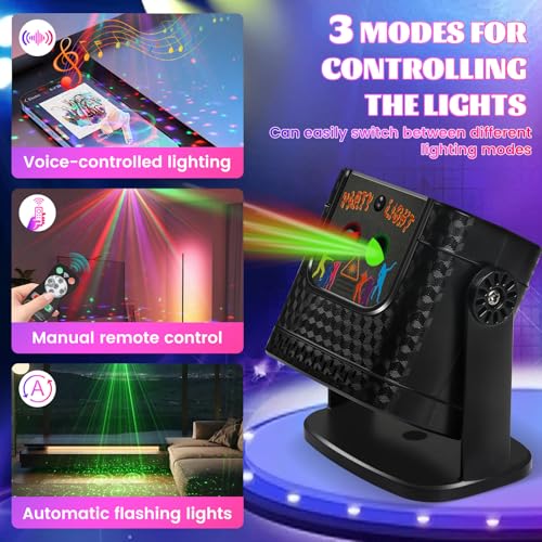 Toyvile Disco Ball Light: Mini DJ Party Lights with Remote Control & Sound Activation - Stage Lights for Home Parties