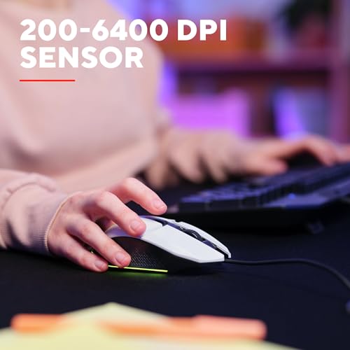GXTrust Vylax Gaming Mouse, 6 Buttons, RGB Lighting, 200-6400 DPI