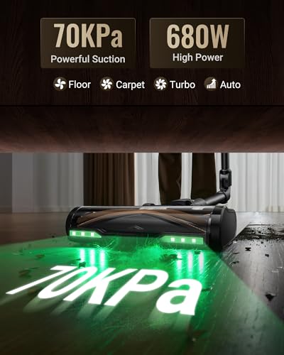 Proscenic P20 Cordless Vacuum Cleaner 70Kpa, Mop, GreenEye Detection