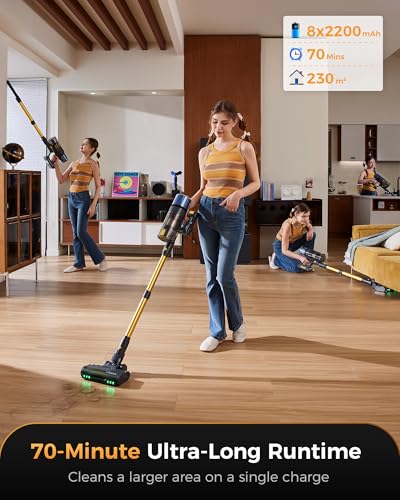 Proscenic P15 Cordless Vacuum: Powerful 600W, 55Kpa, 70Min Runtime
