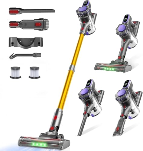 MV3 Cordless Vacuum Cleaner 45KPa Stick Vacuum LED Display