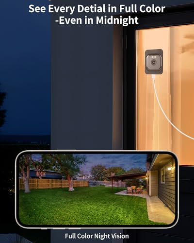 WeChip 3MP 2K Window Camera - Indoor Security with Color Night Vision & Motion Detection