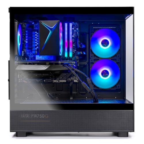 Skytech Gaming Azure 3 Desktop PC Ryzen 5 9600X 3.9 inch NVIDIA RTX 5060 1TB NVMe SSD 32GB DDR5 RAM 5200 RGB 650W Gold PSU