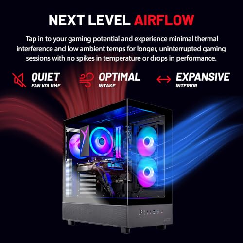 Skytech Gaming Azure 3 Desktop PC Ryzen 5 9600X 3.9 inch NVIDIA RTX 5060 1TB NVMe SSD 32GB DDR5 RAM 5200 RGB 650W Gold PSU