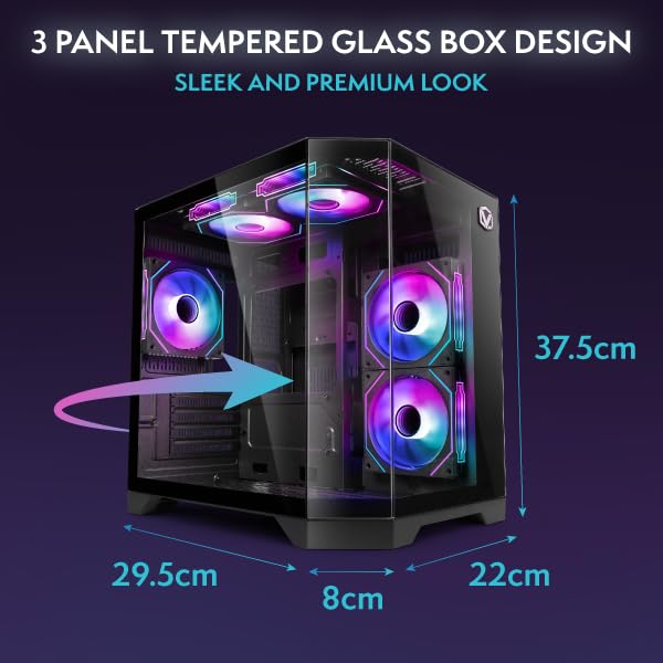 Vibox Gaming PC Bundle Ryzen 3 3200G 4.0GHz, Radeon Vega 8, 16GB RAM, 500GB SSD, Windows 11, 22" Monitor, WiFi