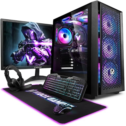 Vibox Gaming PC Bundle • Ryzen 7 5700X • RTX 3050 • 16GB RAM • 500GB SSD • Windows 11 • 23" Monitor