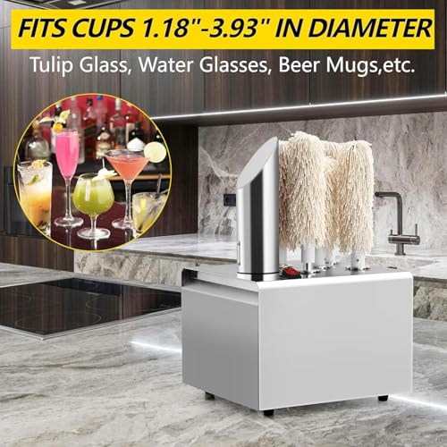 DPLWJPP Wine Glass Polisher: Electric Automatic Dryer for Bars & Restaurants