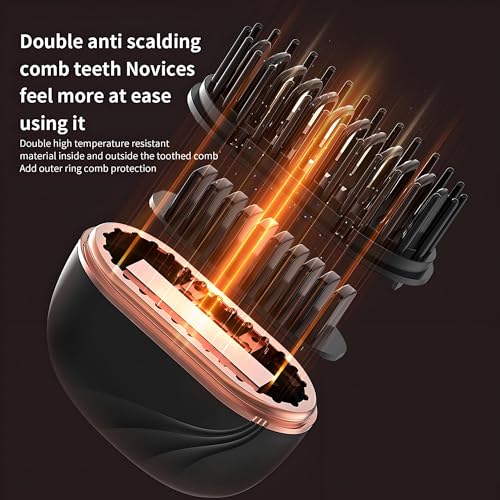 Glambrush Mini 2-in-1 Cordless Hair Straightener Comb - Fast Heating Hot Comb - USB Rechargeable Styling Brush - Temperature Control