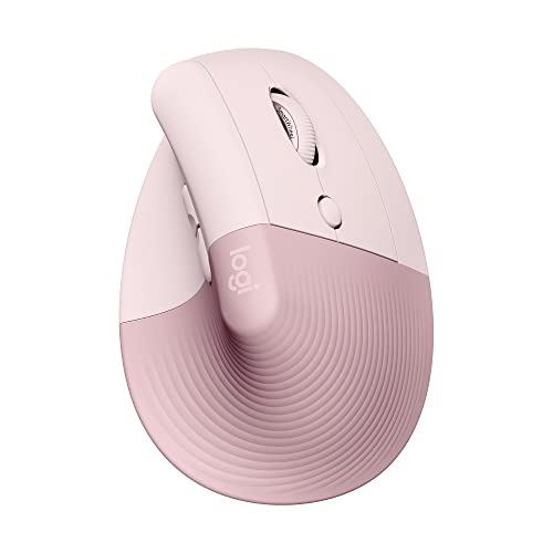 Logitech Ergonomic Vertical Mouse, Wireless with Quiet Clicks - 4 Buttons - Pink