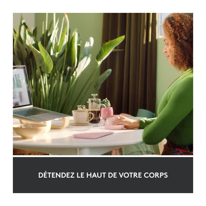 Logitech Ergonomic Vertical Mouse, Wireless with Quiet Clicks - 4 Buttons - Pink