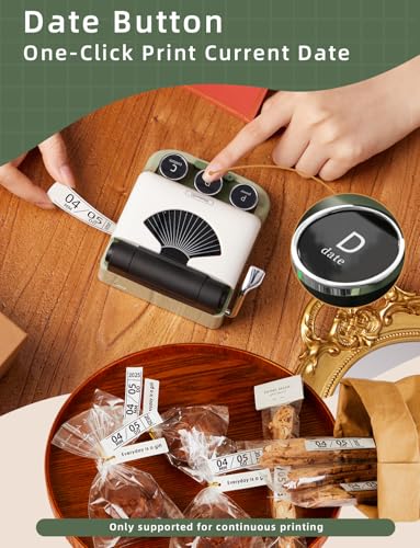 Makeid Q1 Label Maker Machine: Portable Bluetooth for Home & Office - iOS/Android Compatible, Clear Prints, Custom Fonts